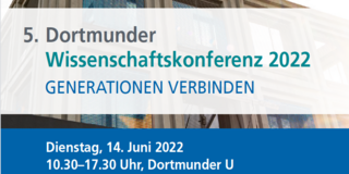 Ausschnitt aus einer Abbildung der 5. Wissenschaftskonfernz indem der Titel und das Datum angegeben sind