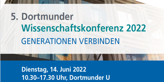 Ausschnitt aus einer Abbildung der 5. Wissenschaftskonfernz indem der Titel und das Datum angegeben sind